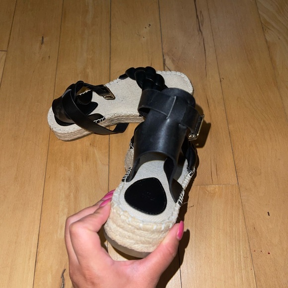 H&M | NWOT | Black Braided Platform Sandal - Picture 5 of 7